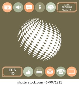 Earth logo - halftone effect