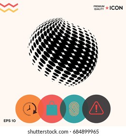 Earth logo - halftone effect