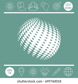 Earth logo - halftone effect