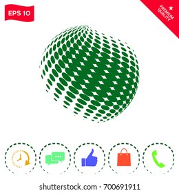 Earth logo - halftone effect