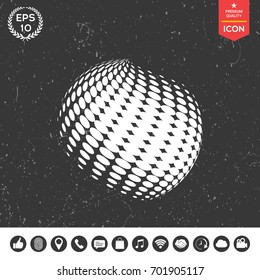 Earth logo - halftone effect