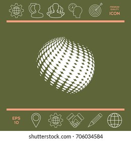 Earth logo - halftone effect