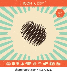 Earth logo - halftone effect