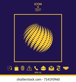 Earth logo - halftone effect