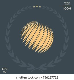 Earth logo - halftone effect