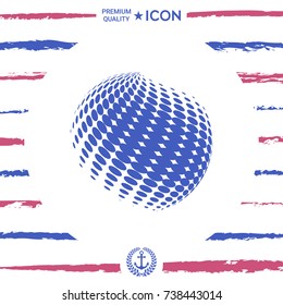 Earth logo - halftone effect