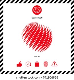 Earth logo - halftone effect