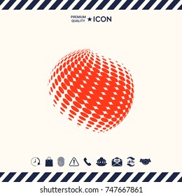 Earth logo - halftone effect