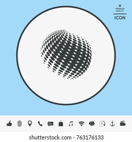Earth logo - halftone effect