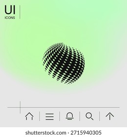 Logo de la Tierra - efecto de medio tono. Elemento para su diseño