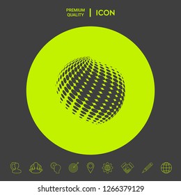 Earth logo - halftone effect. Graphic elements for your design