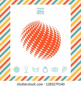 Earth logo - halftone effect. Graphic elements for your design