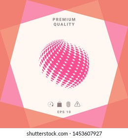 Earth logo - halftone effect. Graphic elements for your design