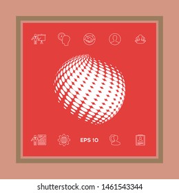 Earth logo - halftone effect. Graphic elements for your design