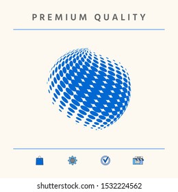 Earth logo - halftone effect. Graphic elements for your design
