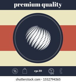 Earth logo - halftone effect. Graphic elements for your design