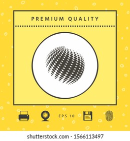 Earth logo - halftone effect. Graphic elements for your design