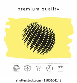 Earth logo - halftone effect. Graphic elements for your design