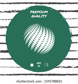 Earth logo - halftone effect. Graphic elements for your design