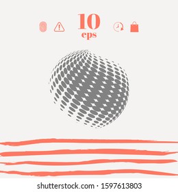 Earth logo - halftone effect. Graphic elements for your design