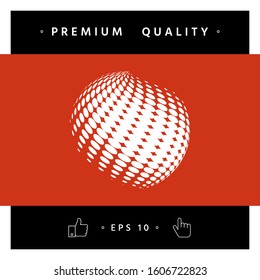 Earth logo - halftone effect. Graphic elements for your design
