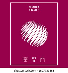 Earth logo - halftone effect. Graphic elements for your design