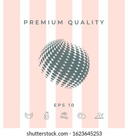 Earth logo - halftone effect. Graphic elements for your design