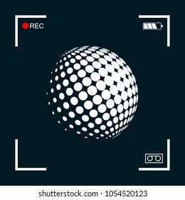 Earth logo - halftone sphere