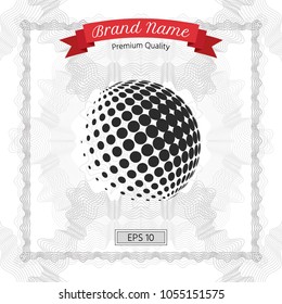 Earth logo - halftone sphere