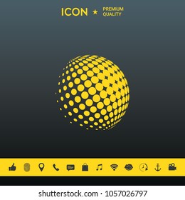 Earth logo - halftone sphere