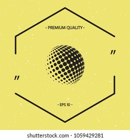 Earth logo - halftone sphere