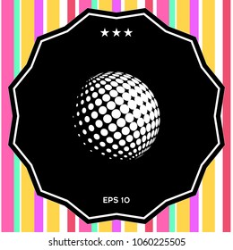 Earth logo - halftone sphere