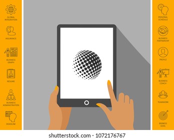 Earth logo - halftone sphere
