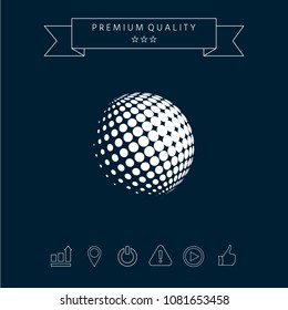 Earth logo - halftone sphere