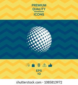 Earth logo - halftone sphere