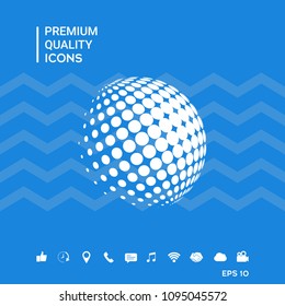 Earth logo - halftone sphere
