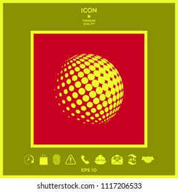 Earth logo - halftone sphere