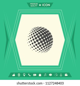 Earth logo - halftone sphere