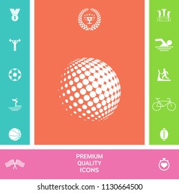 Earth logo - halftone sphere