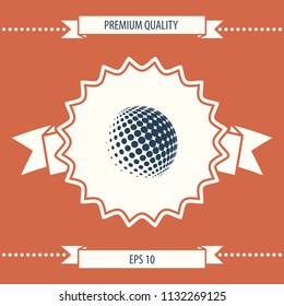 Earth logo - halftone sphere