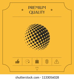 Earth logo - halftone sphere