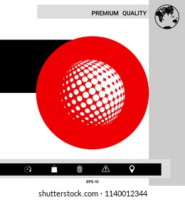 Earth logo - halftone sphere