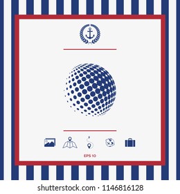Earth logo - halftone sphere