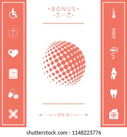 Earth logo - halftone sphere