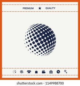 Earth logo - halftone sphere