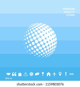 Earth logo - halftone sphere