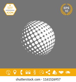 Earth logo - halftone sphere