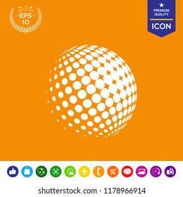 Earth logo - halftone sphere