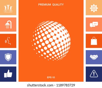 Earth logo - halftone sphere