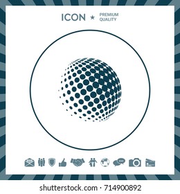 Earth logo - halftone sphere.